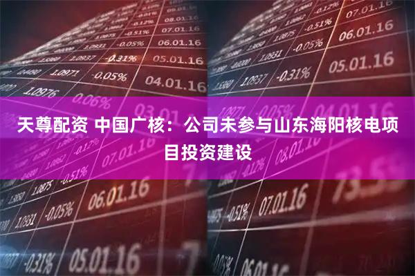 天尊配资 中国广核：公司未参与山东海阳核电项目投资建设